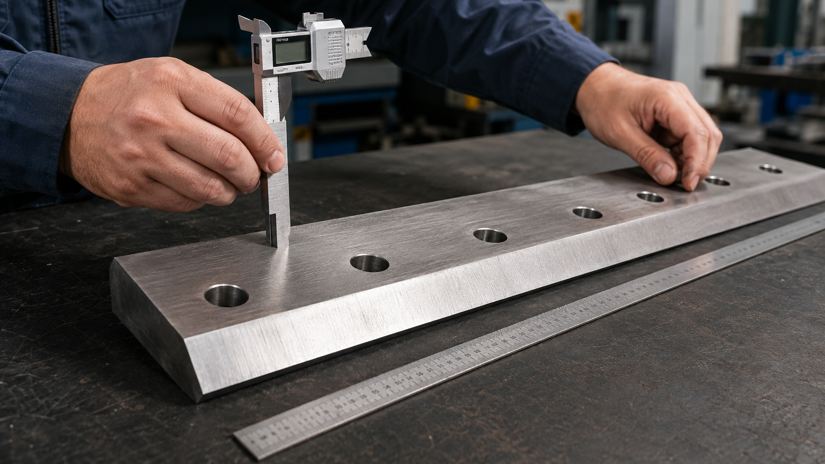 How to measure a granulator blade
