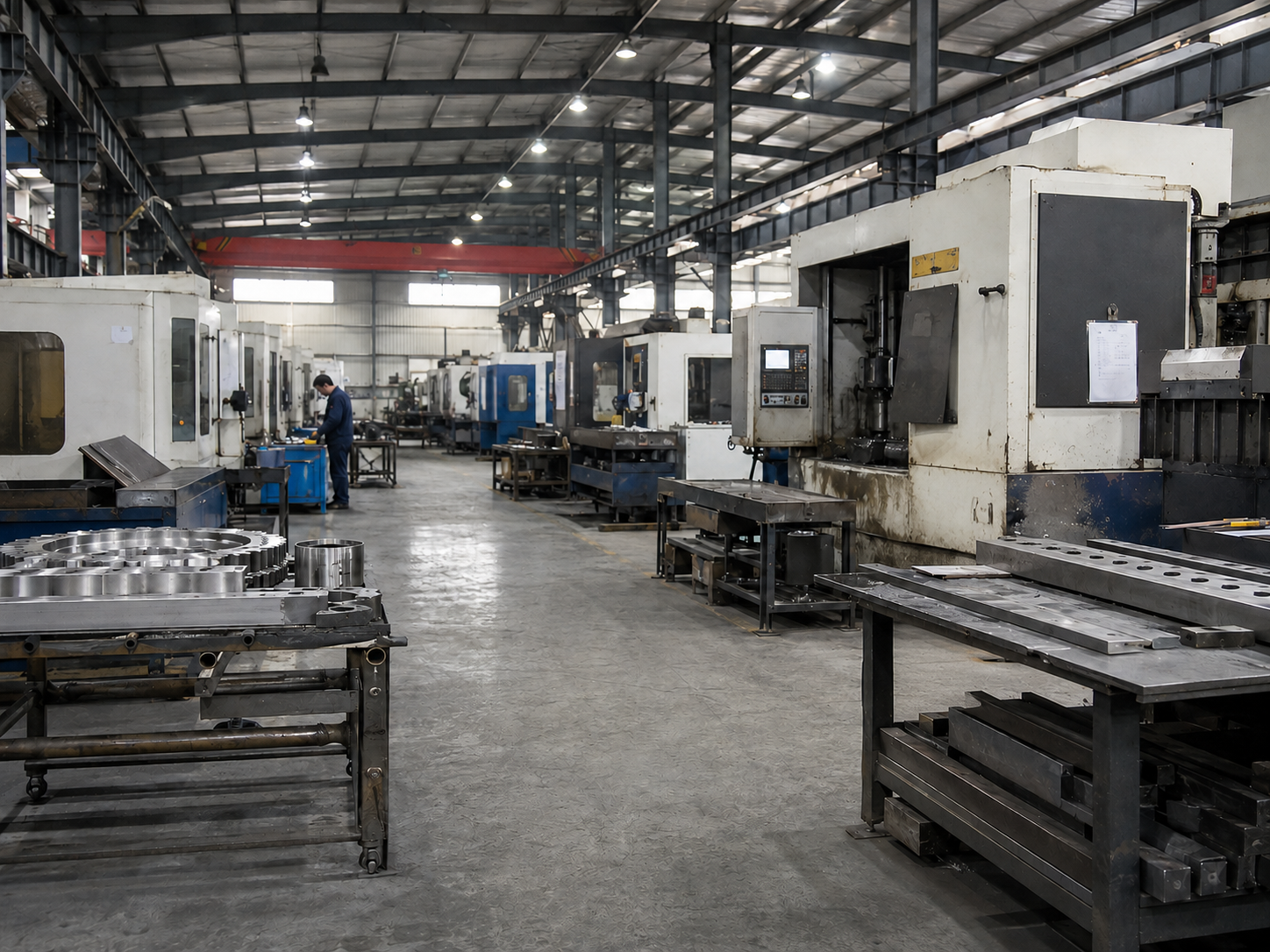 Industrial blade manufacturing workshop
